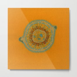 Growing - hypericum - plant cell embroidery Metal Print