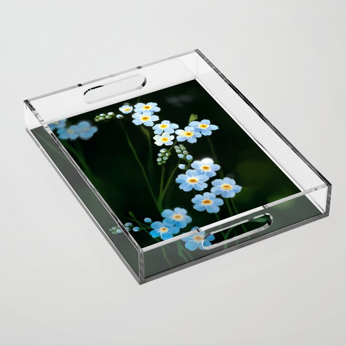 Forget Me Not Acrylic Tray