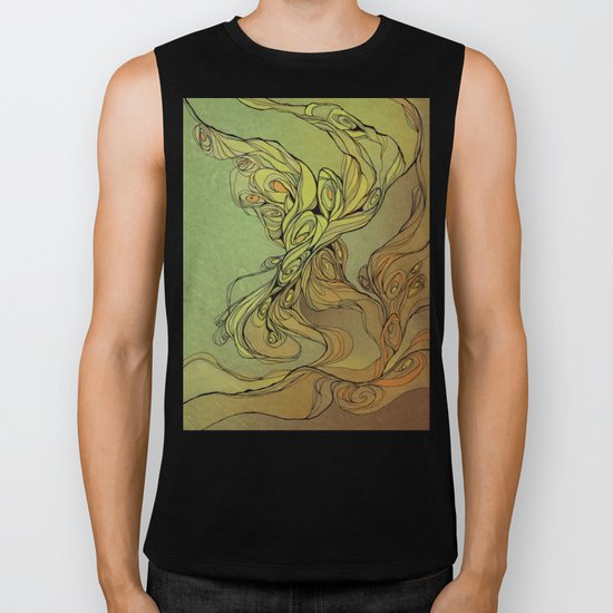 abstract floral composition Biker Tank