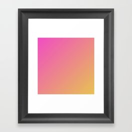 Pink cute gradient color Framed Art Print