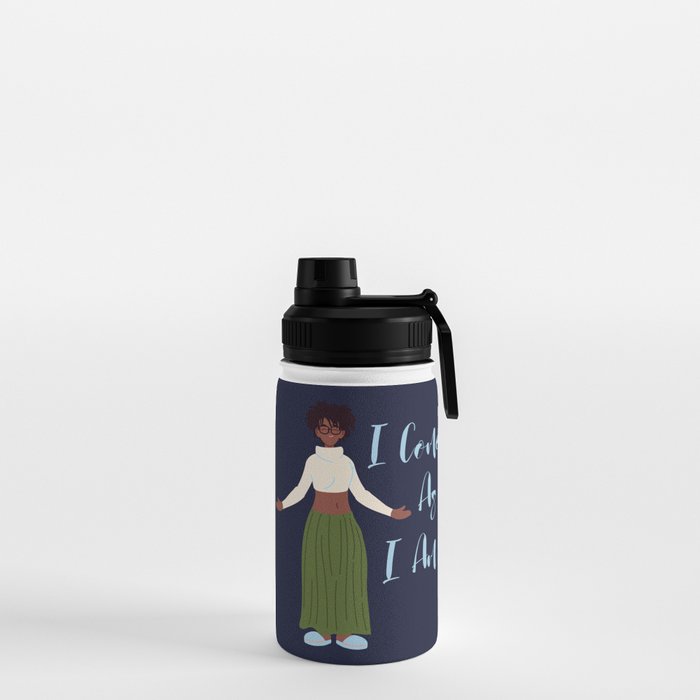 God Says African American Women Scripture Christian Christmas Green Water  Bottle by newcrownsandthrones