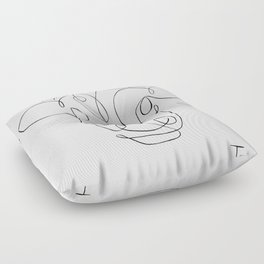 One Line Drawing Floor Pillow