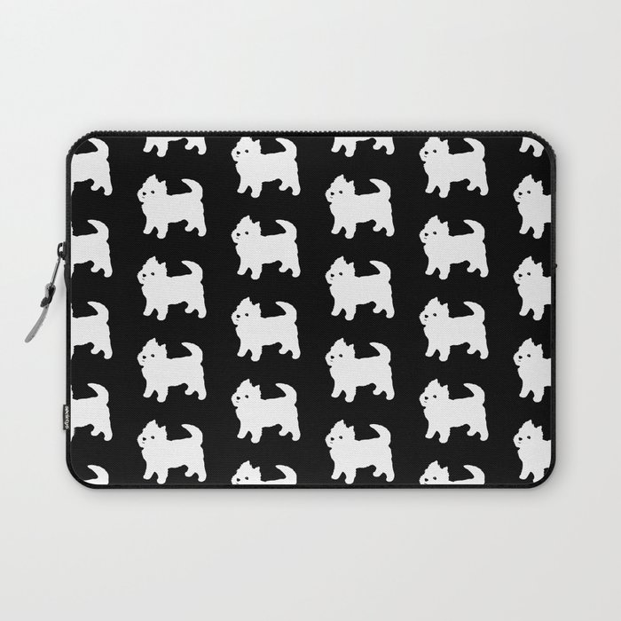 Westie Dog Pattern Laptop Sleeve