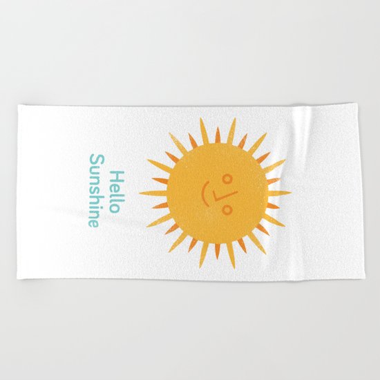 Hello Sunshine Beach Towel