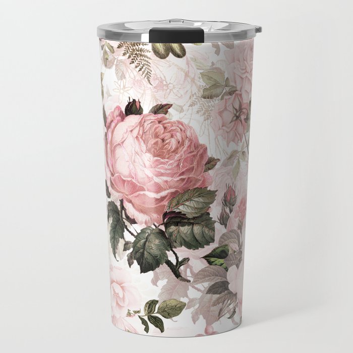 Vintage & Shabby Chic - Sepia Pink Roses  Travel Mug