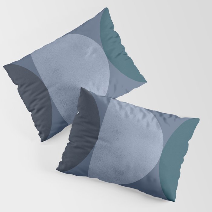 Abstraction_GEOMETRIC_SHAPE_BLUE_MOUNTAINS Pillow Sham
