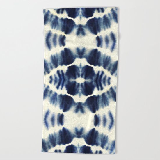 BOHEMIAN INDIGO BLUE Beach Towel
