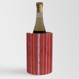 Vintage Guatemalan Colorful Striped Textile Pattern Wine Chiller