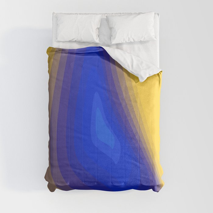 Blue and yellow Comforter