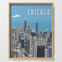 Chicago Cityscape Serving Tray