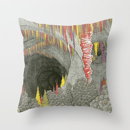 Color Cave Throw Pillow