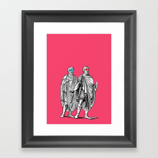 Classic men have a party Framed Art Print