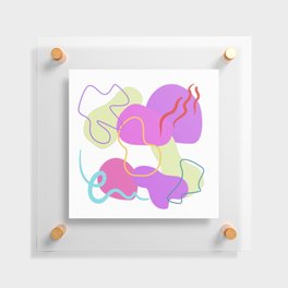 Squiggles and smudge abstract art  Floating Acrylic Print