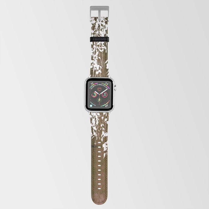 coffee brown and cream weeping willow tree Apple Watch Band