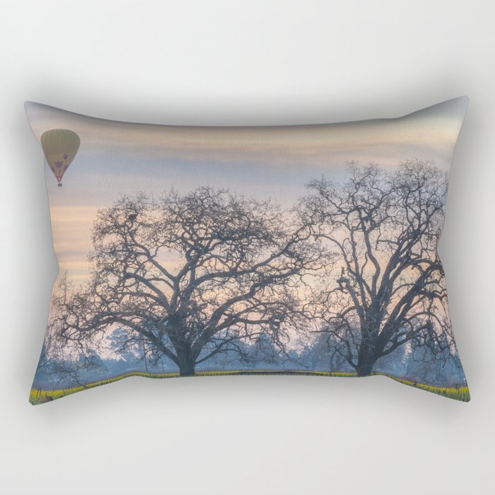 Hot Air Balloon over Napa Rectangular Pillow
