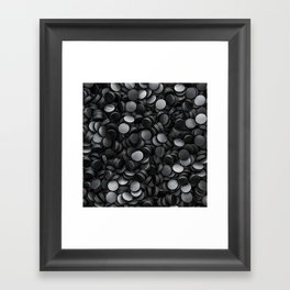 Hockey pucks Framed Art Print