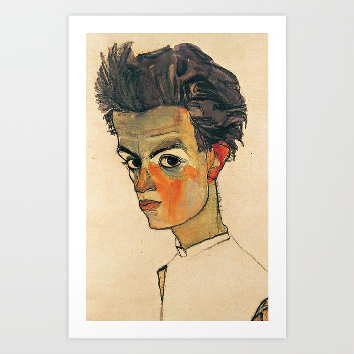 Portrait by Egon Schiele Art Print