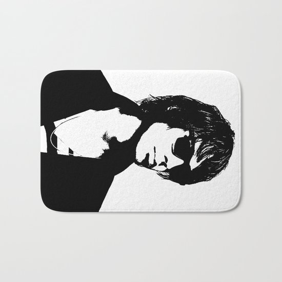 Julian Casablancas The Strokes Black And White Bath Mat