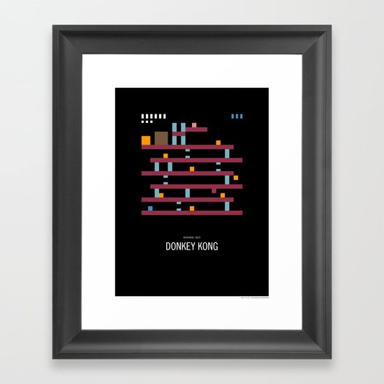 Minimal NES - Donkey Kong Framed Art Print