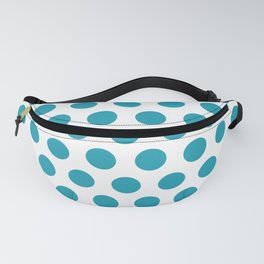 Turquoise and White Polka Dots 771 Fanny Pack