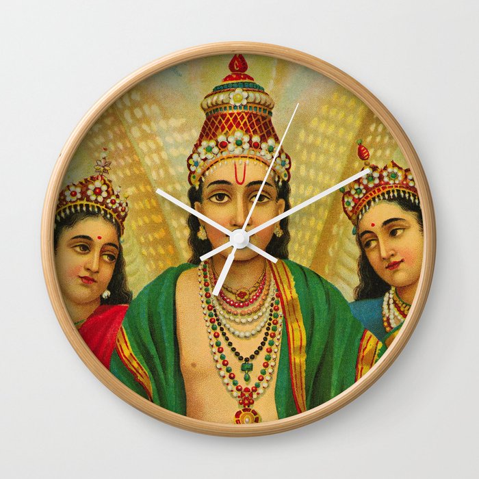 Sesha, King of Nagas by Raja Ravi Varma Wall Clock