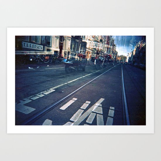 Amsterdam Double Exposure Art Print