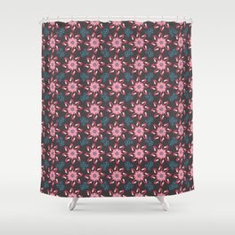 Flamingo Floral Shower Curtain