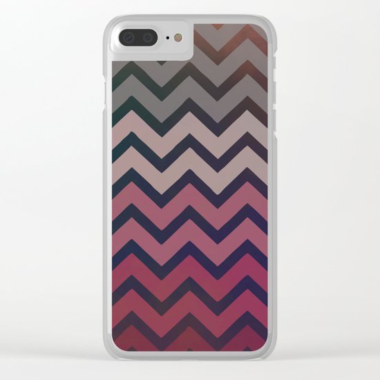 Pink Chevron Clear iPhone Case