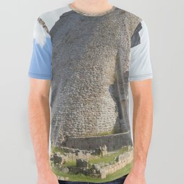Mexico Photography - Ancient Archaeological Site Under The Cloudy Sky All Over Graphic Tee