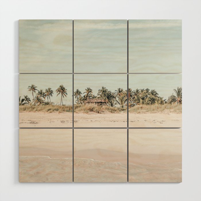 Beach Ocean Palm Trees Wood Wall Art