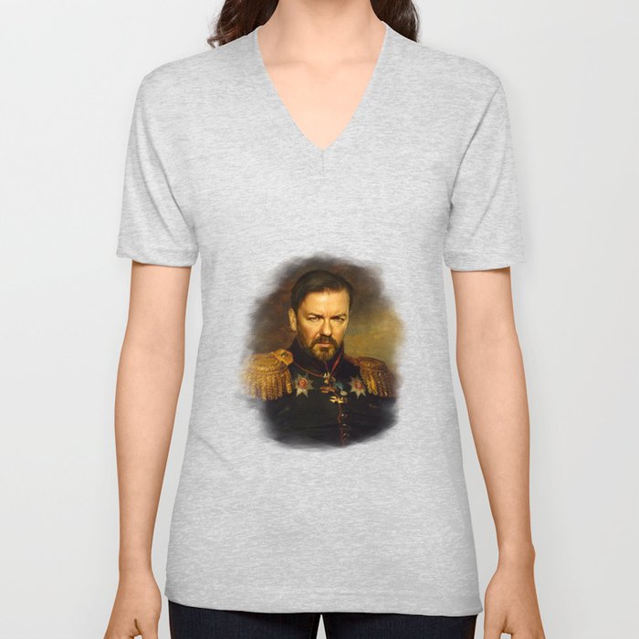 Ricky Gervais - replaceface V Neck T Shirt