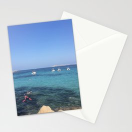 Sardinia Beach With Emerald Water Stationery Card