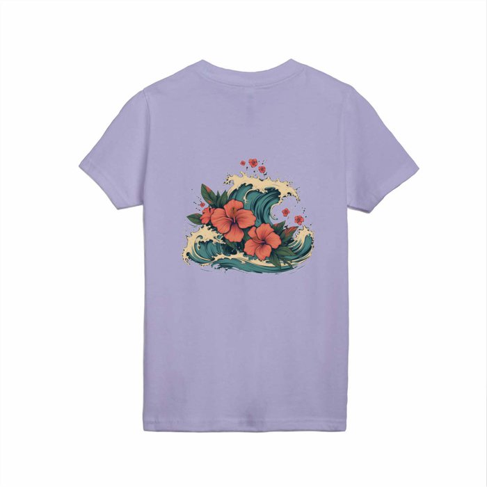 Hibiscus Waves Kids T Shirt