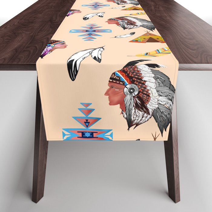 Tribal,bohemian,Aztec,native American pattern  Table Runner