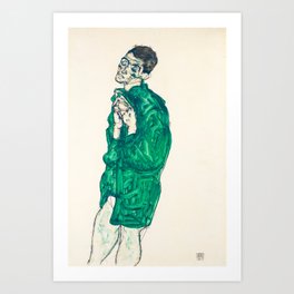 Egon Schiele Self-Portrait In Green Art Print