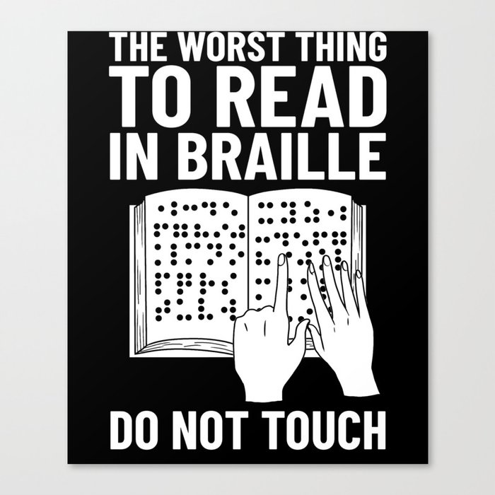 Braille Alphabet Number Blindness Reader Canvas Print