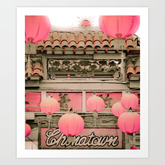 Los Angeles - Chinatown Sign Art Print
