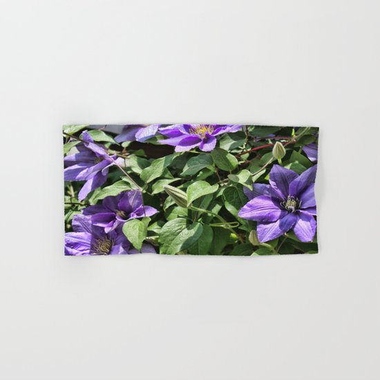 Clematis Flowers and Vines Hand & Bath Towel