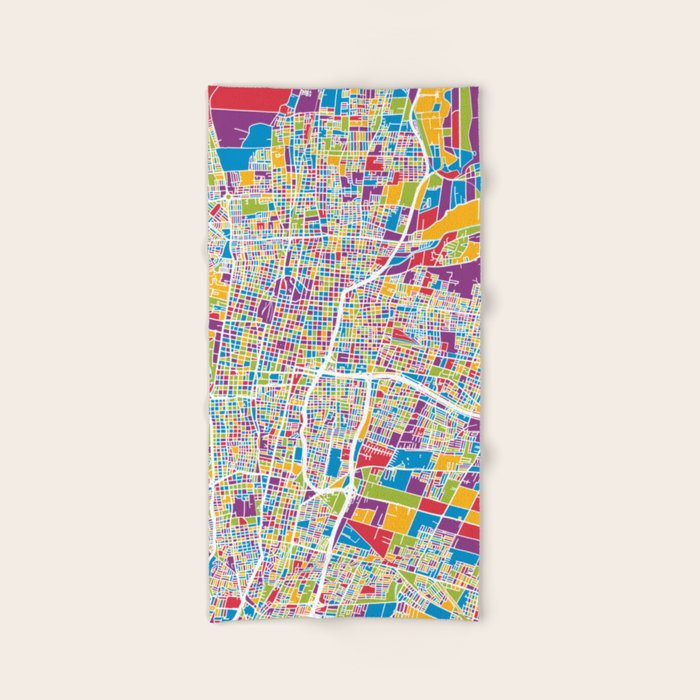 Mendoza Argentina City Street Map Hand & Bath Towel by ...