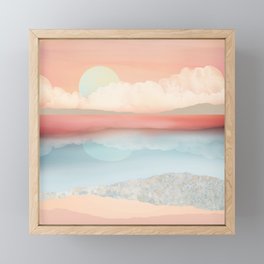 Mint Moon Beach Framed Mini Art Print
