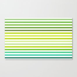 Shades of green lines Canvas Print