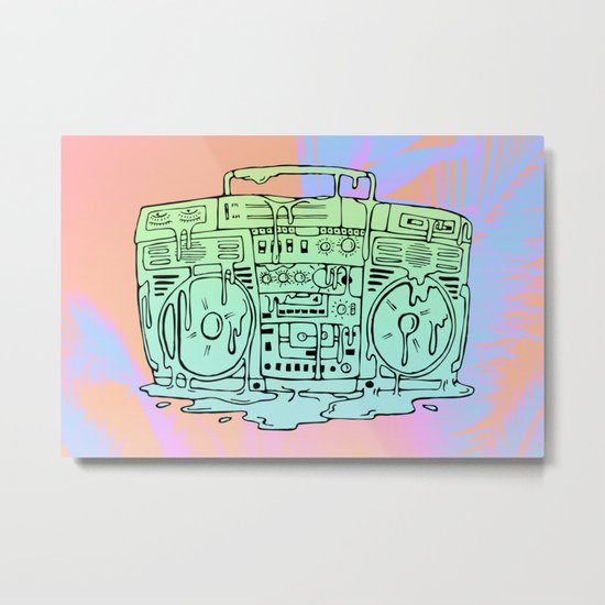 Boombox Metal Print
