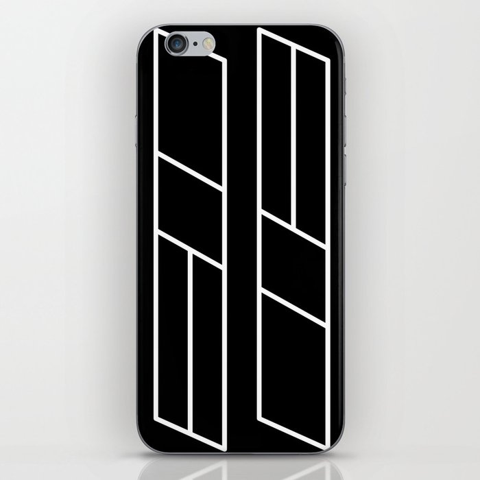 Four Rhombus  black white iPhone Skin
