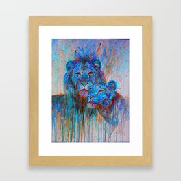 Lion Love Framed Art Print
