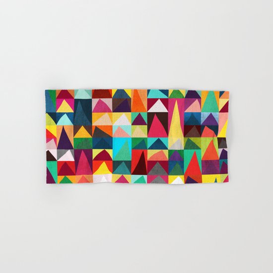 Abstract Geometric Mountains Hand & Bath Towel