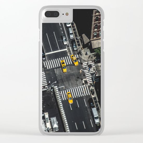Little Yellow Cabs Clear iPhone Case