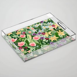 Spring Wildflowers Acrylic Tray