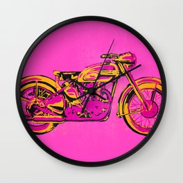 Pop Art Vintage Triumph Motorcycle Wall Clock