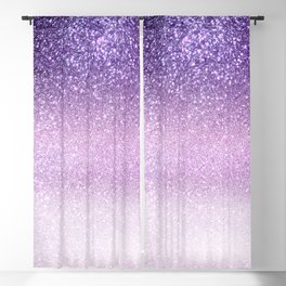 Violet Lilac Pastel Purple Triple Glitter Ombre Blackout Curtain
