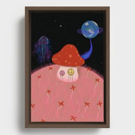 Fluffy Planet Framed Canvas
